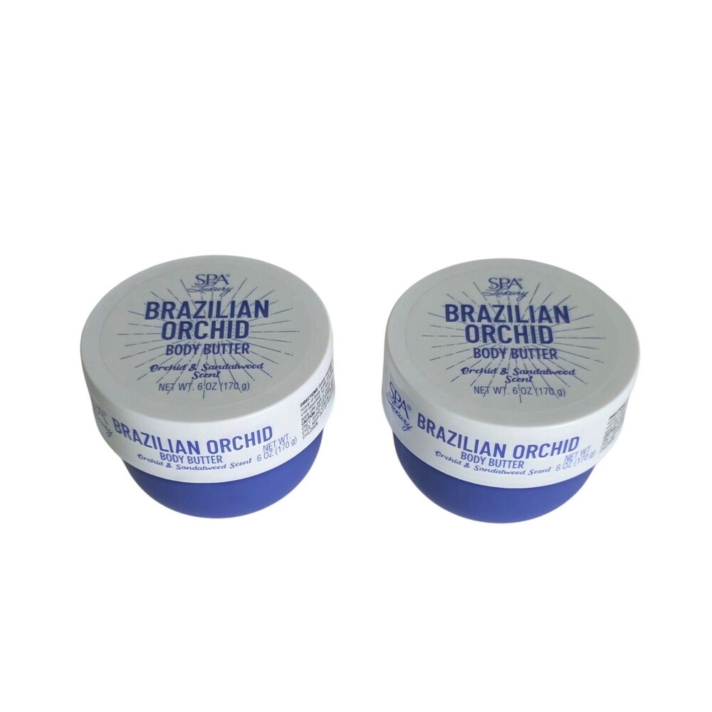Spa Luxury Brazilian Orchid Body Butter Orchid & Sandalwood 6 oz ~2 Pack - Picture 2 of 2
